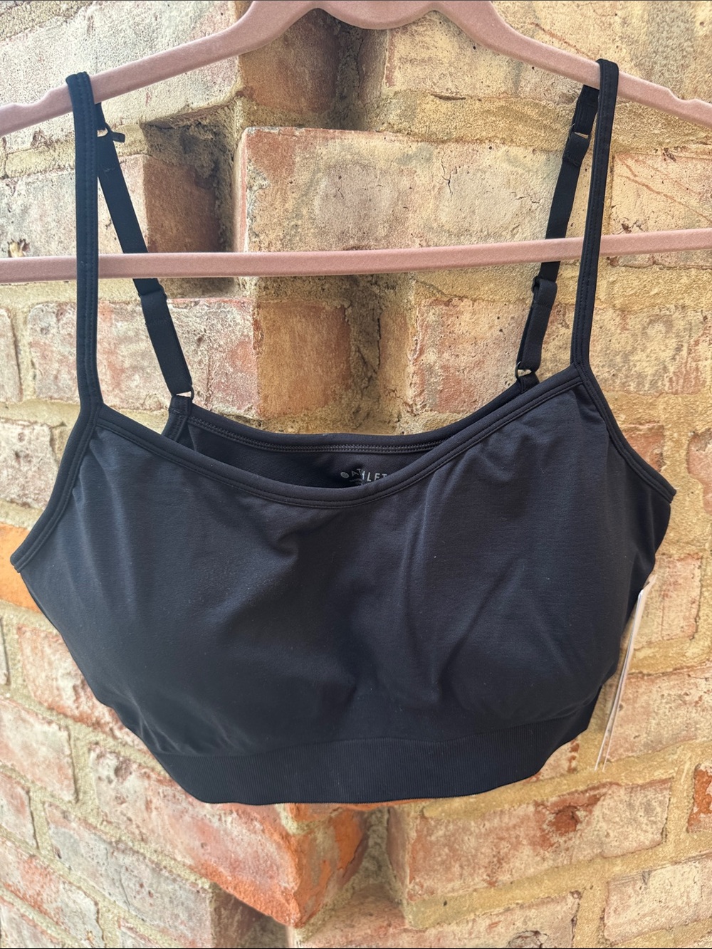 Athleta Black Renew Bra D-DD Adjustable-Strap Bralette